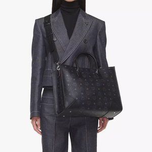 MCM Large München Tote in Visetos - Black